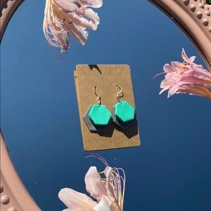 Polymer clay earrings.